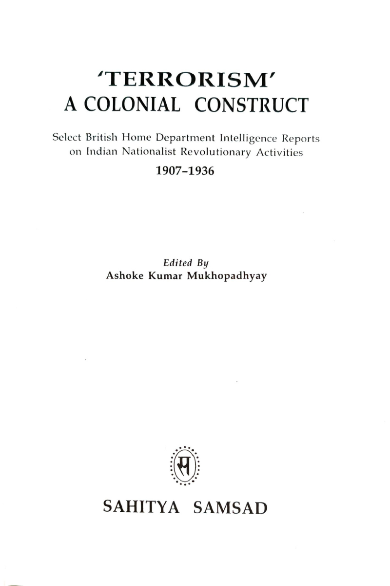 Terrorism - A Colonial Construct