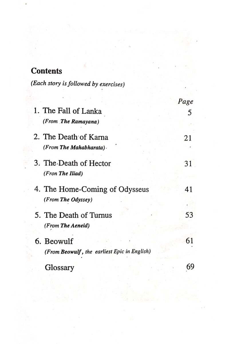 Stories from the Epics