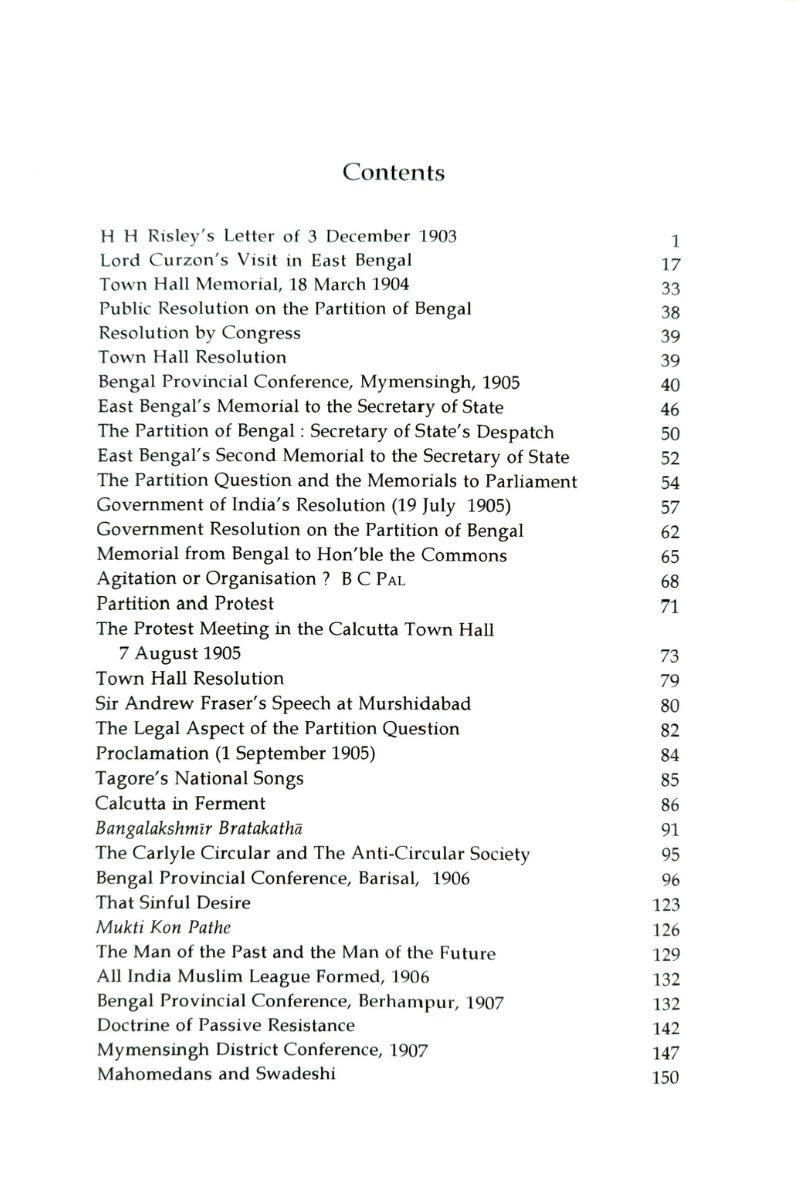 Partition of Bengal - Significant Signposts 1905-1911 — Nityapriya Ghosh, A.K. Mukhopadhyay