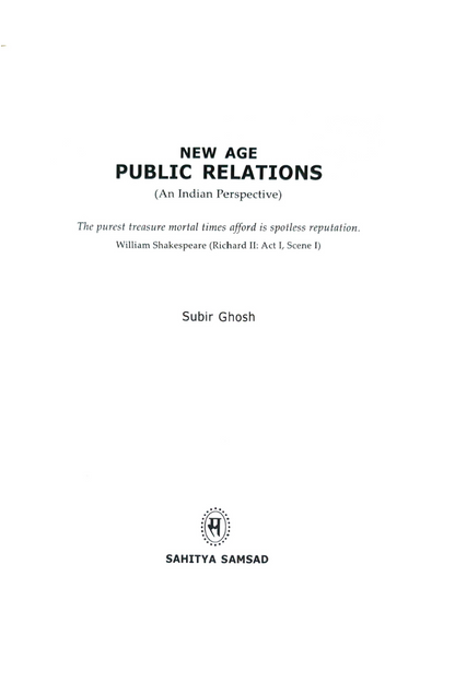 New Age Public Relations — Subir Ghosh