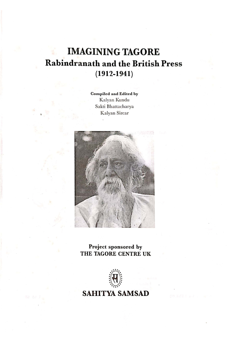 Imagining Tagore: Rabindranath and the British Press